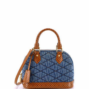 Louis Vuitton BB Alma Handbag Malletage Denim with Monogram Leather